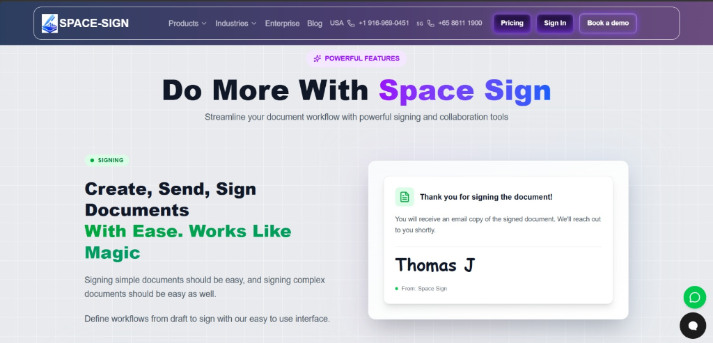 SpaceSign secondary screenshot