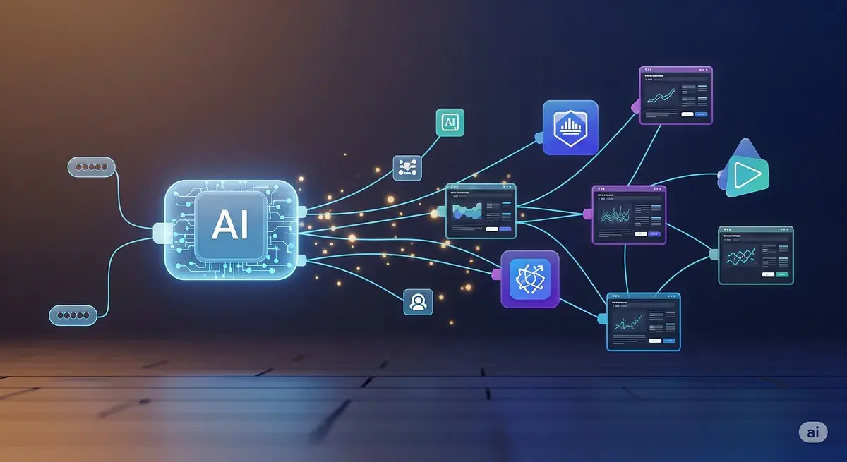 AI Automation LLM Application Integration capability illustration.