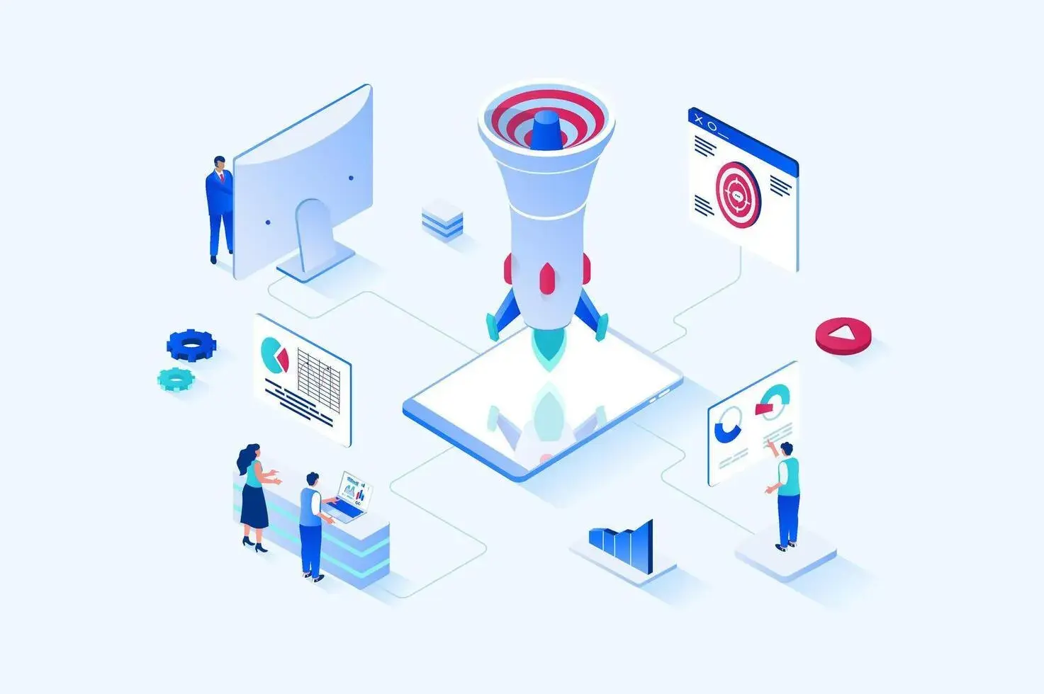 Digital Marketing Marketing Dashboards capability illustration.