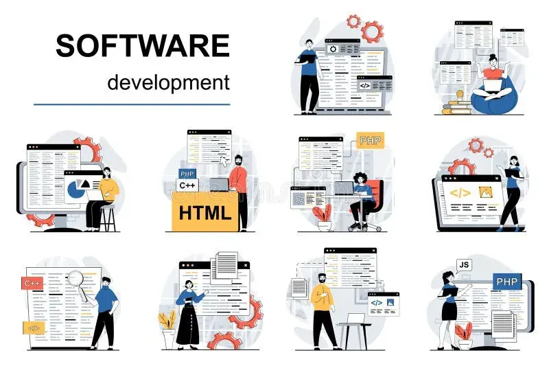 Software Development Healthcare Software capability illustration.