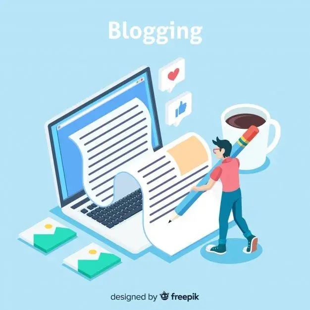 Digital Marketing Blog Writing and Long-form Content capability illustration.