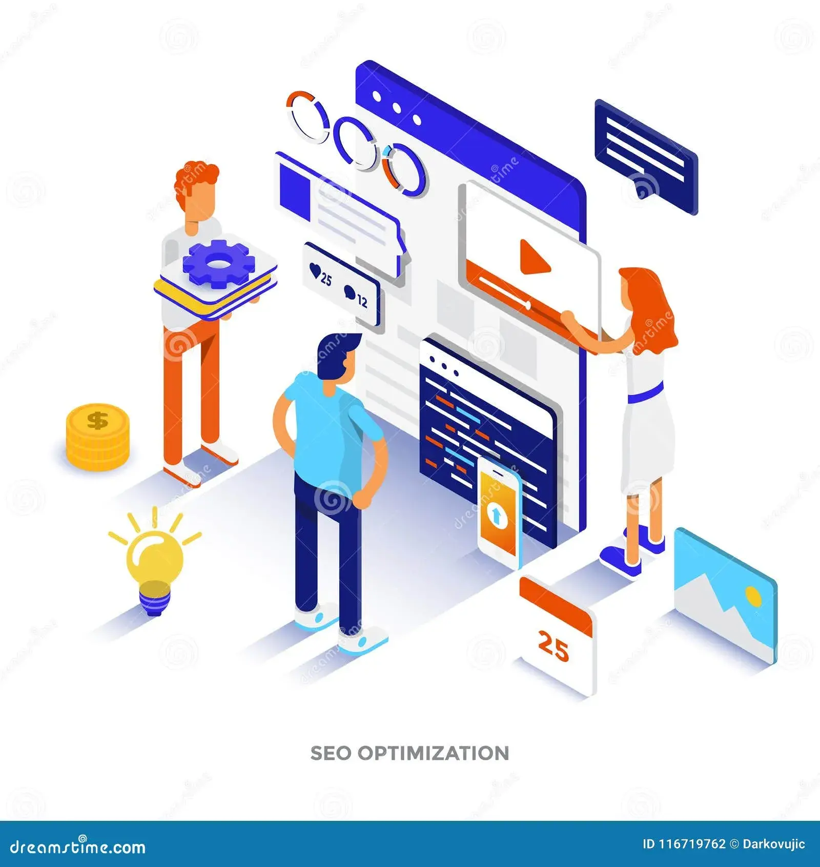 Digital Marketing Case Study Production capability illustration.