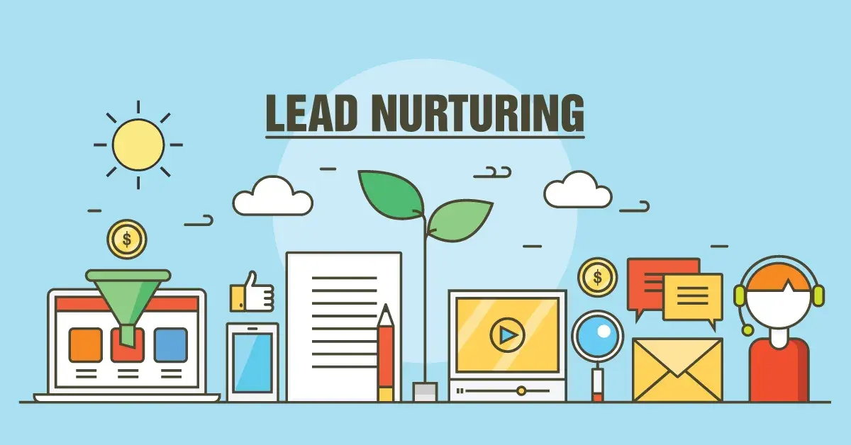 Digital Marketing Lead Nurturing Sequences capability illustration.