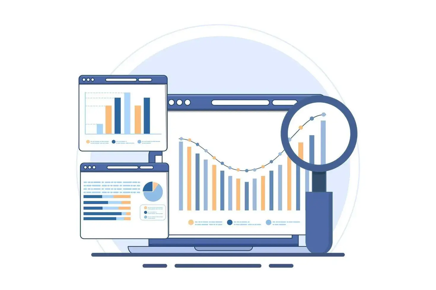 Digital Marketing Social Analytics and Reporting capability illustration.