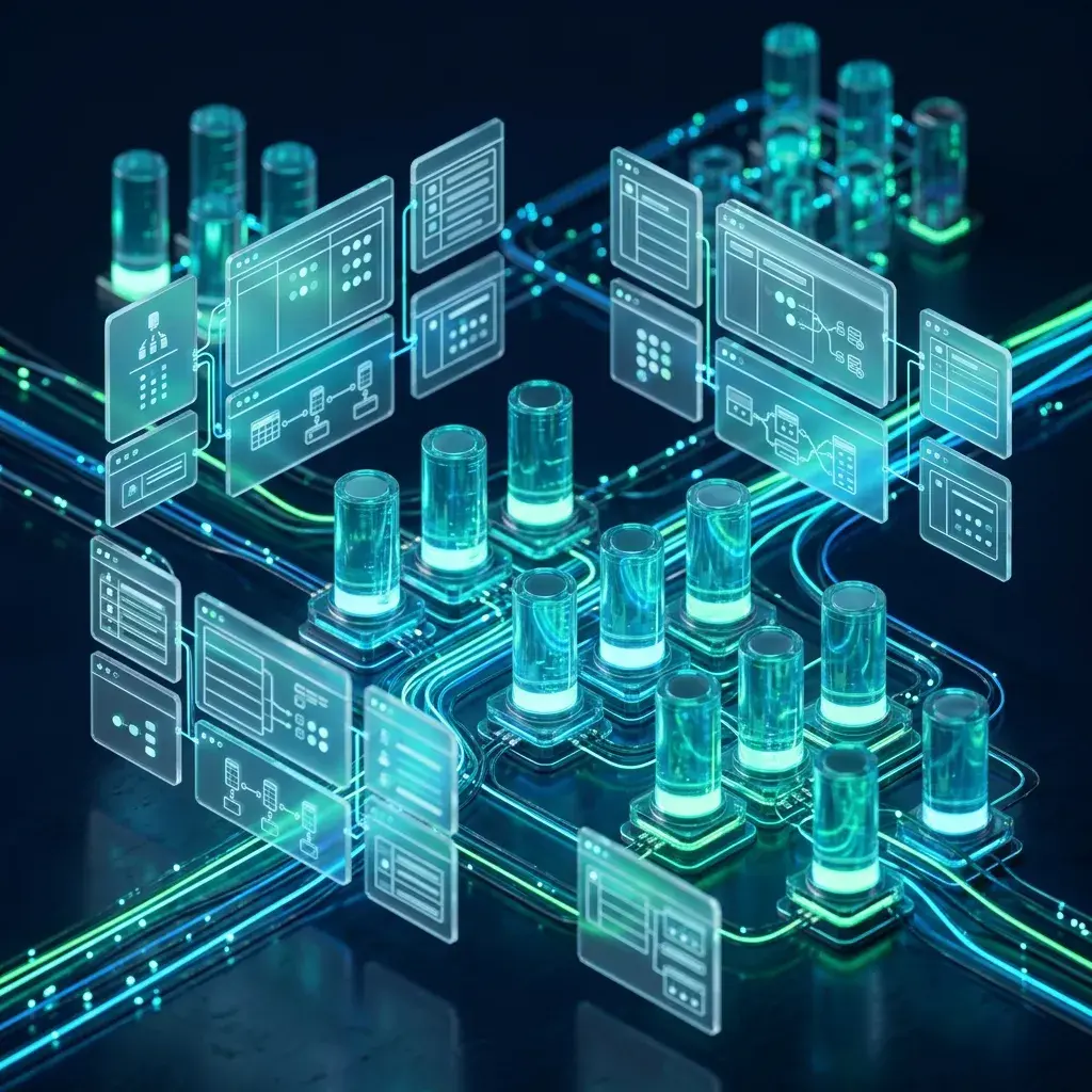 Web Development Database Development capability illustration.