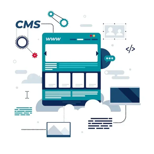Web Development Headless CMS Integration capability illustration.