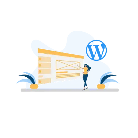 Web Development WordPress Development capability illustration.